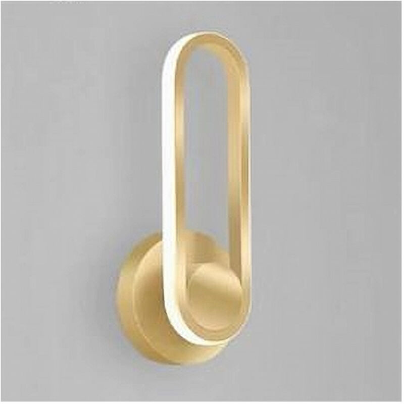 foto del prodotto trade shop traesio applique da parete led 13 watt ovale verticale orientabile oro luce fredda 50353 