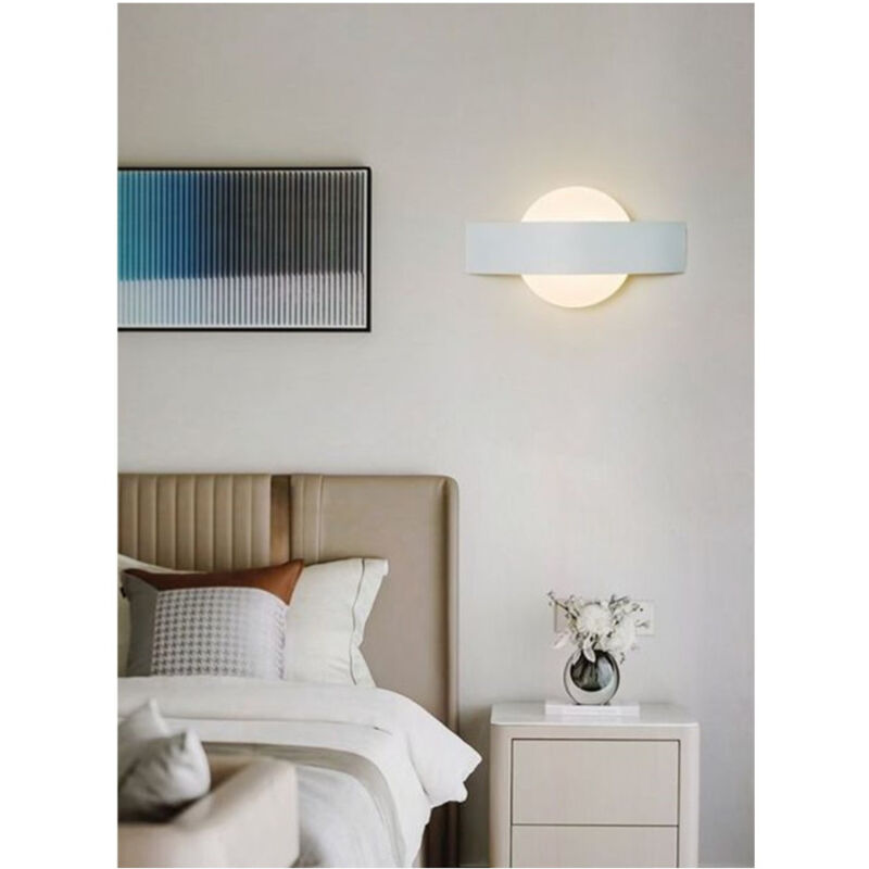 foto del prodotto trade shop traesio applique da parete led 8watt doppia emissione luce 3 colorazioni di luce e17 b3c 