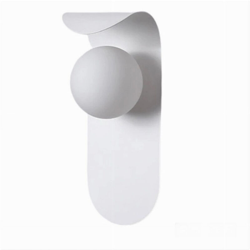 foto del prodotto trade shop traesio applique da parete moderno lampada decorativa in metallo con sfera vetro g9 aq46 