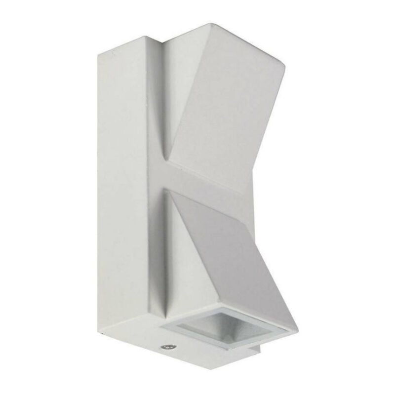 foto del prodotto trade shop traesio applique doppia emissione 10 w per esterno luce fredda calda ip65 es04 bianca bianco freddo 