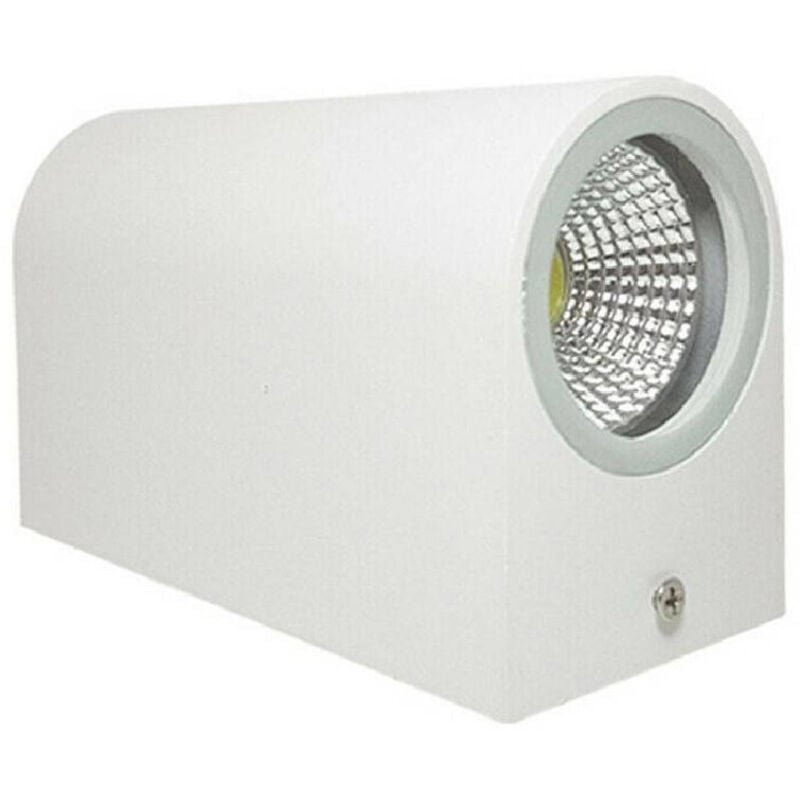 foto del prodotto trade shop traesio - applique doppia luce led 10w nero bianco lampada parete up down faretto esterno - bianco-bianco caldo -