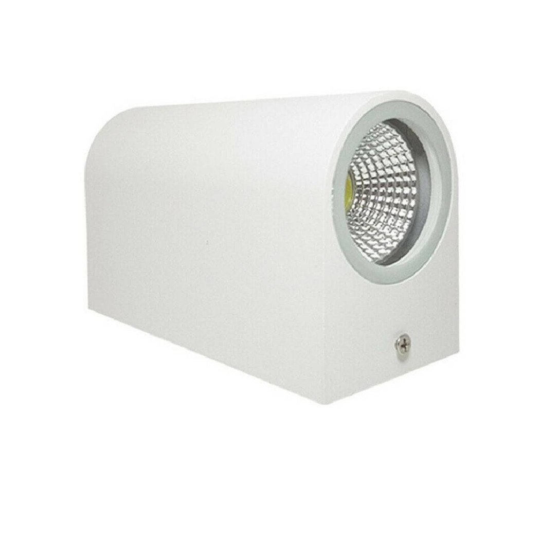 foto del prodotto trade shop traesio applique doppia luce led 10w nero bianco lampada parete up down faretto esterno bianco bianco freddo 