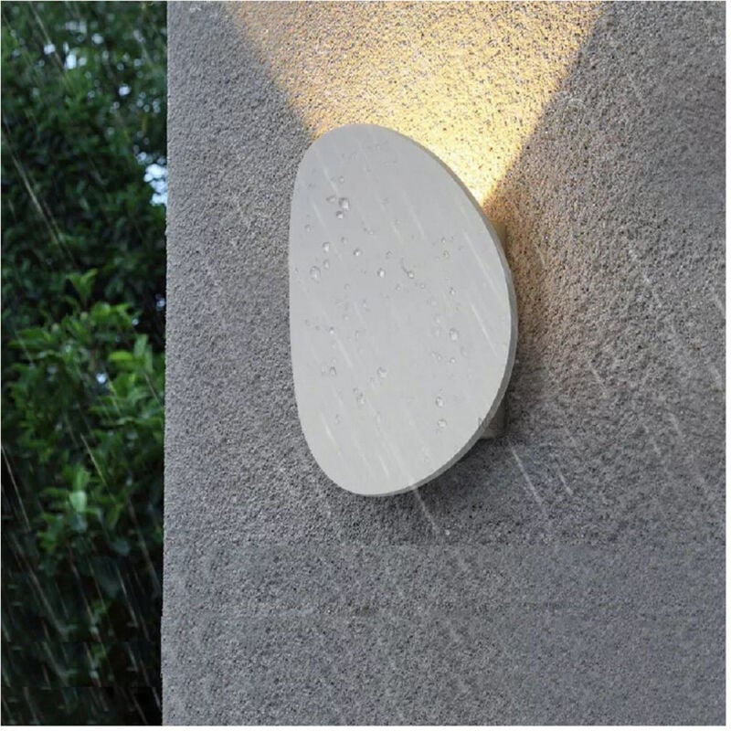 foto del prodotto trade shop traesio applique esterno interno led cob a parete ip65 luce calda fredda naturale es65 b bianco caldo 