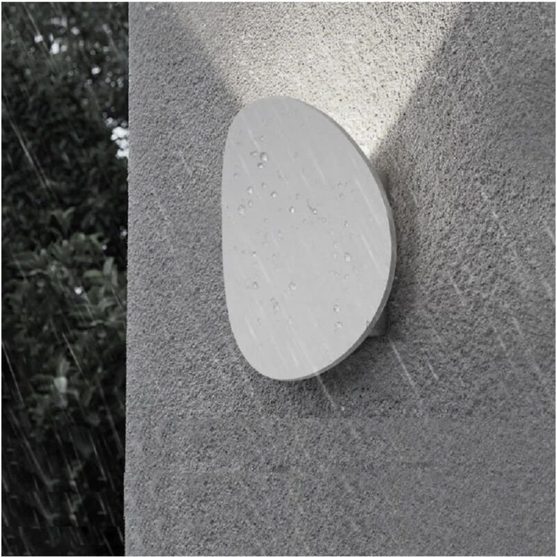 foto del prodotto trade shop traesio applique esterno interno led cob a parete ip65 luce calda fredda naturale es65 b bianco freddo 