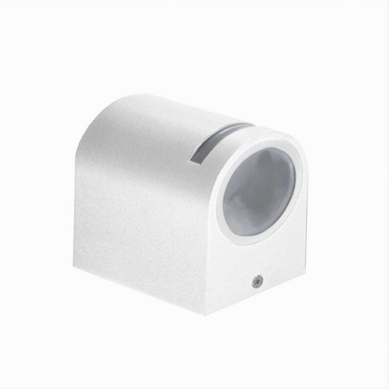 foto del prodotto trade shop traesio applique esterno parete facciate giardino lampada muro attacco gu10 ip54 gn wl061 bianco