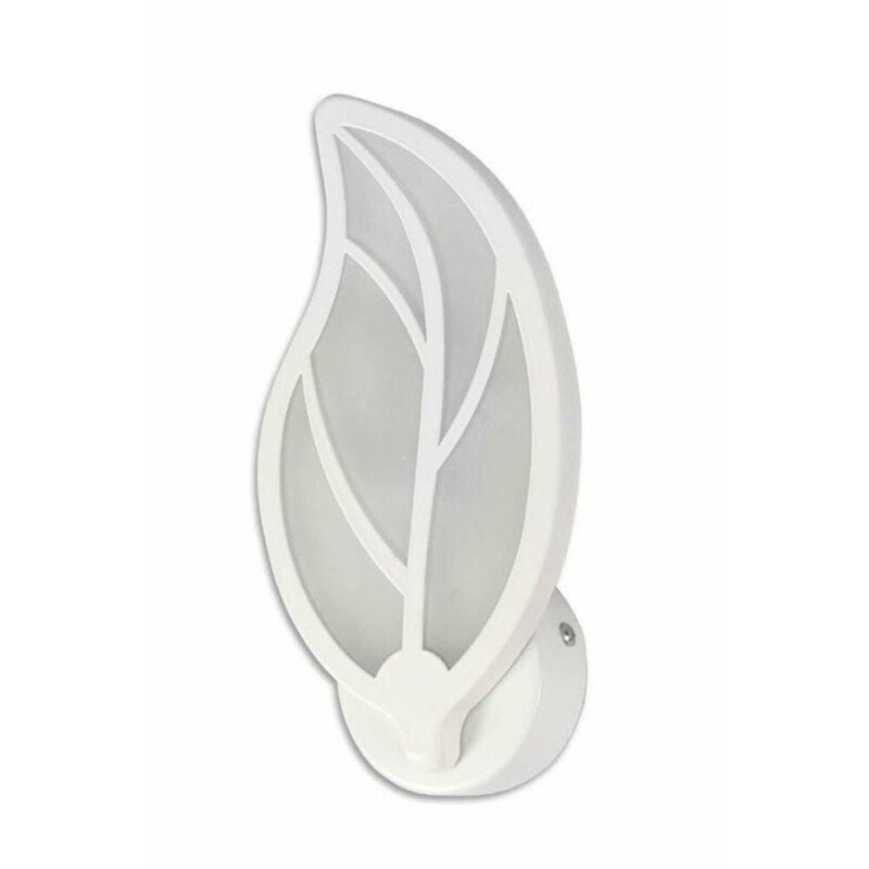 foto del prodotto trade shop traesio - applique foglia a parete 7 watt lampada abat jour luce fredda calda naturale e32 - -bianco naturale -
