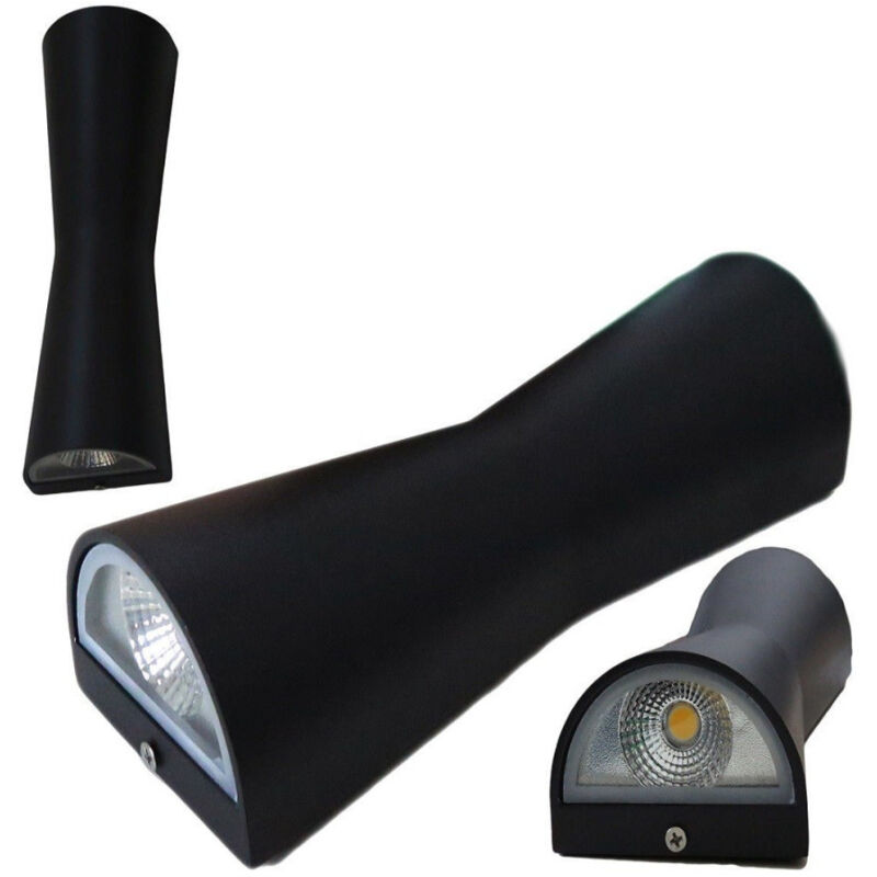 foto del prodotto trade shop traesio applique lanterna a parete da esterno 10w a doppio led 5w 5w luce 6500k 