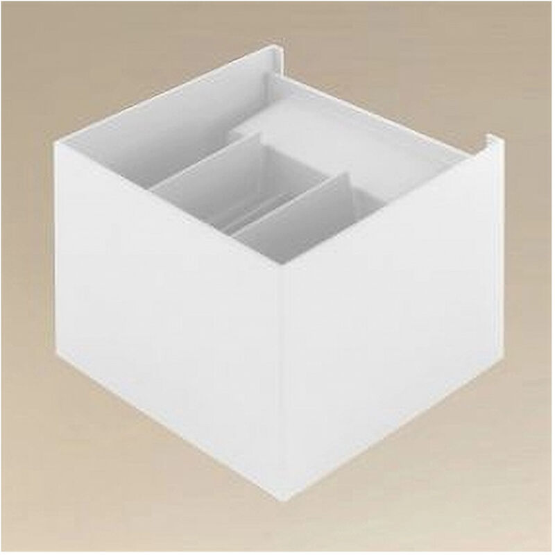 foto del prodotto trade shop traesio applique led a cubo 12 watt lampada quadrata bianco da parete interno ip20 00748 