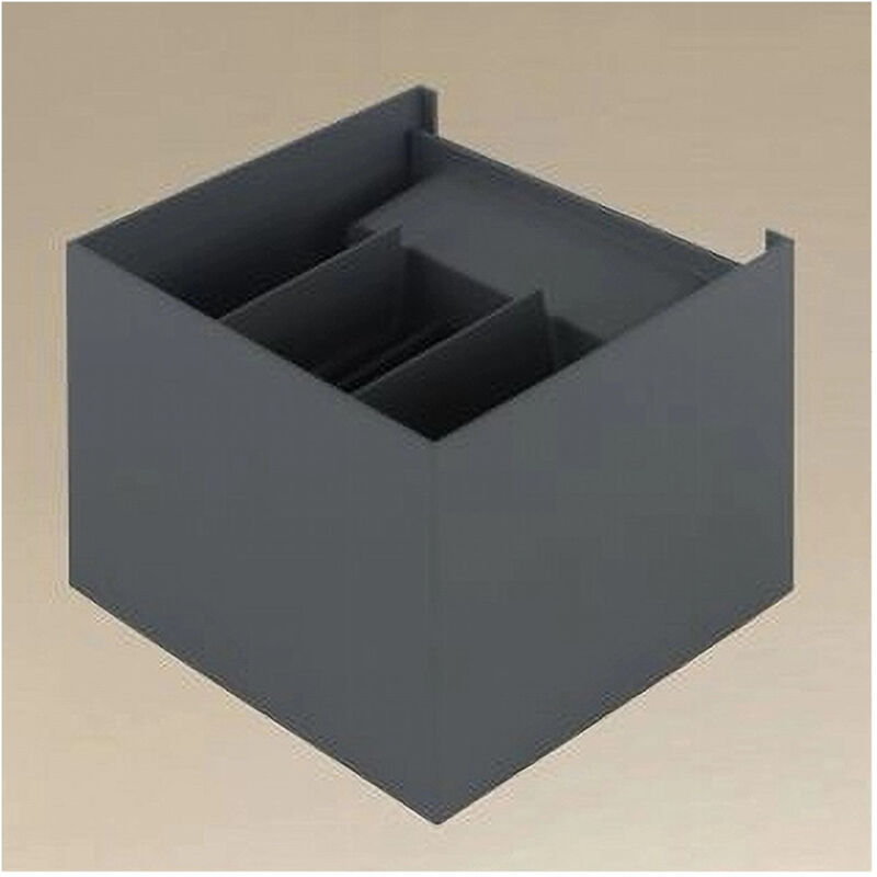 foto del prodotto trade shop traesio applique led a cubo 12 watt lampada quadrata grigio da parete interno ip20 00762 