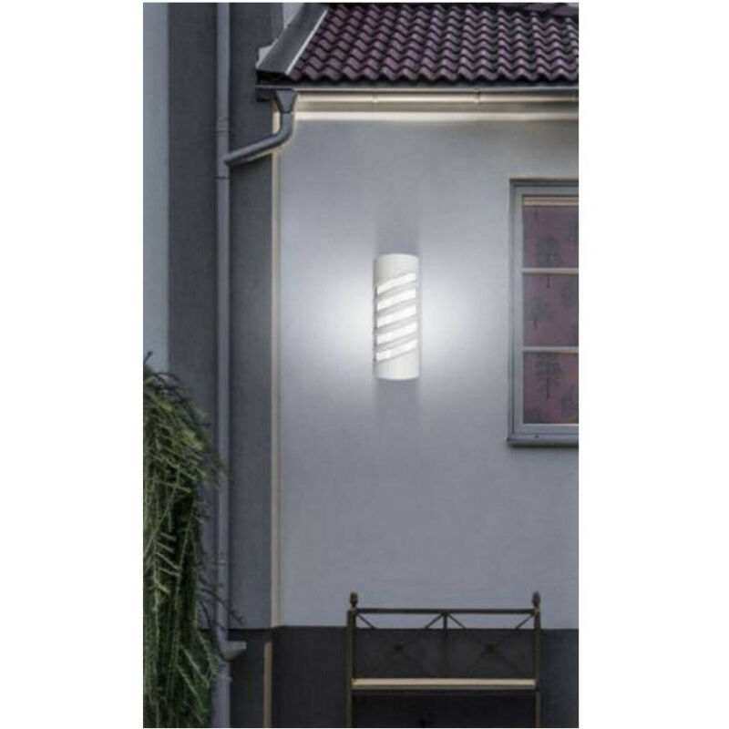 foto del prodotto trade shop traesio applique led a parete bianco 12 w per esterno luce 3000k 6500k 4000k ip65 es56 bianco freddo 