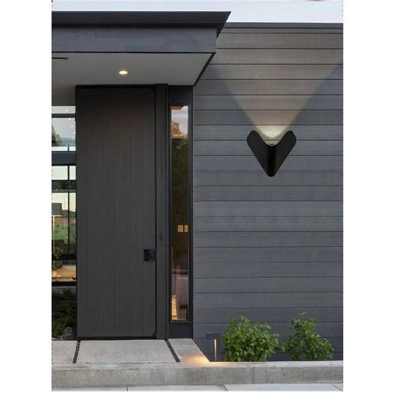 foto del prodotto trade shop traesio applique led esterno parete 12 w alluminio nero luce fredda calda naturale es61 bianco naturale 
