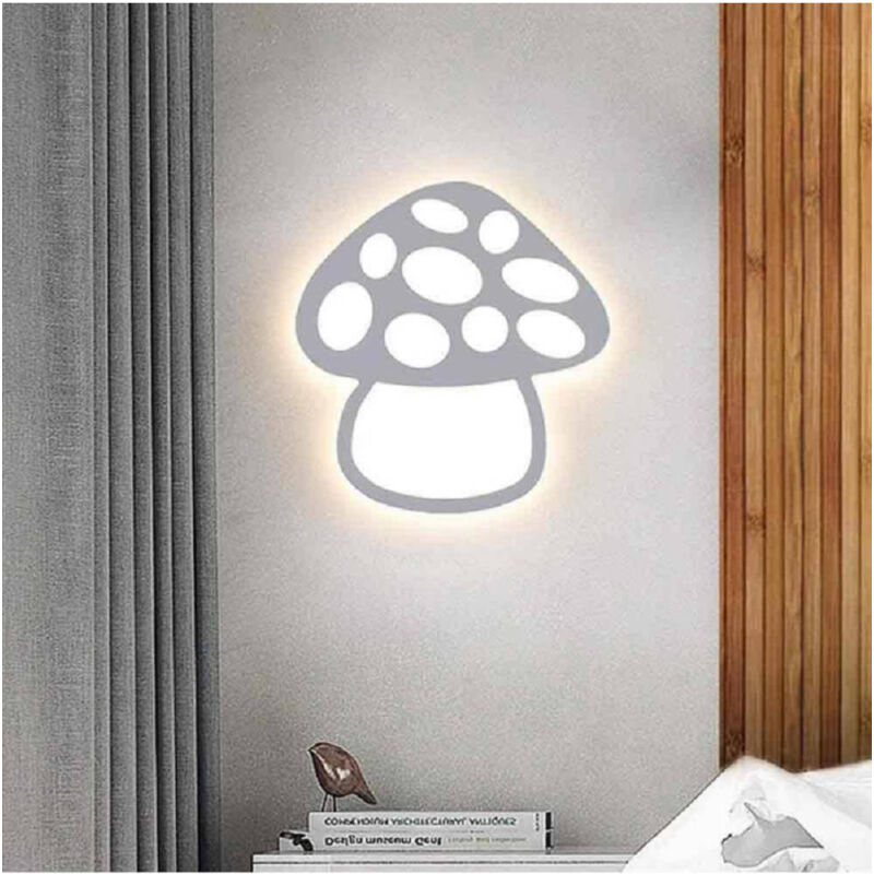 foto del prodotto trade shop traesio applique led forma fungo lampada parete decorativa 9w 3 colorazione luce aq26 b3c 
