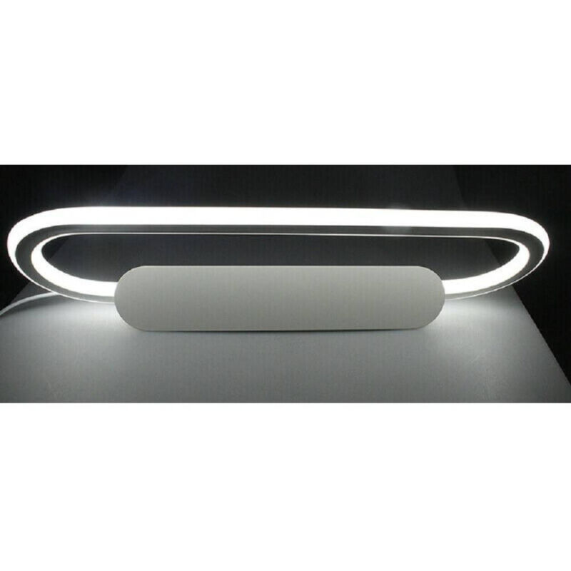 foto del prodotto trade shop traesio applique led lampada da specchio 16w ovale bagno luce 3000k 6500k 4000k 45cm f06 bianco freddo 
