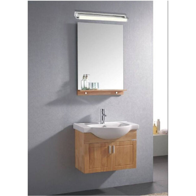 foto del prodotto trade shop traesio applique led lampada da specchio lineare 7 watt 45cm bagno luce 4000k 6500k f02 bianco naturale 