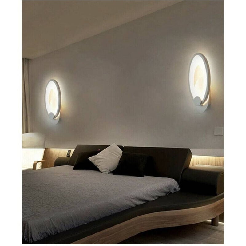 foto del prodotto trade shop traesio - applique led ovale 9 watt parete lumetto luce bianca fredda calda naturale e25 - -bianco naturale -