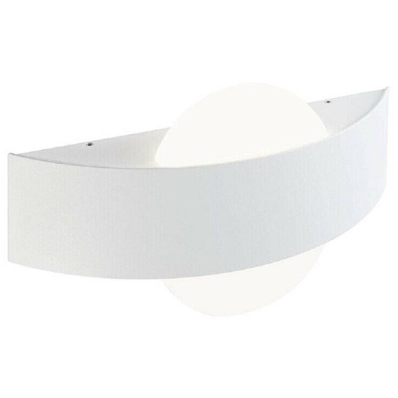 foto del prodotto trade shop traesio applique led parete 8w bianca doppia emissione lampada luce 6500k 3000k 4000 e17 bianco naturale 