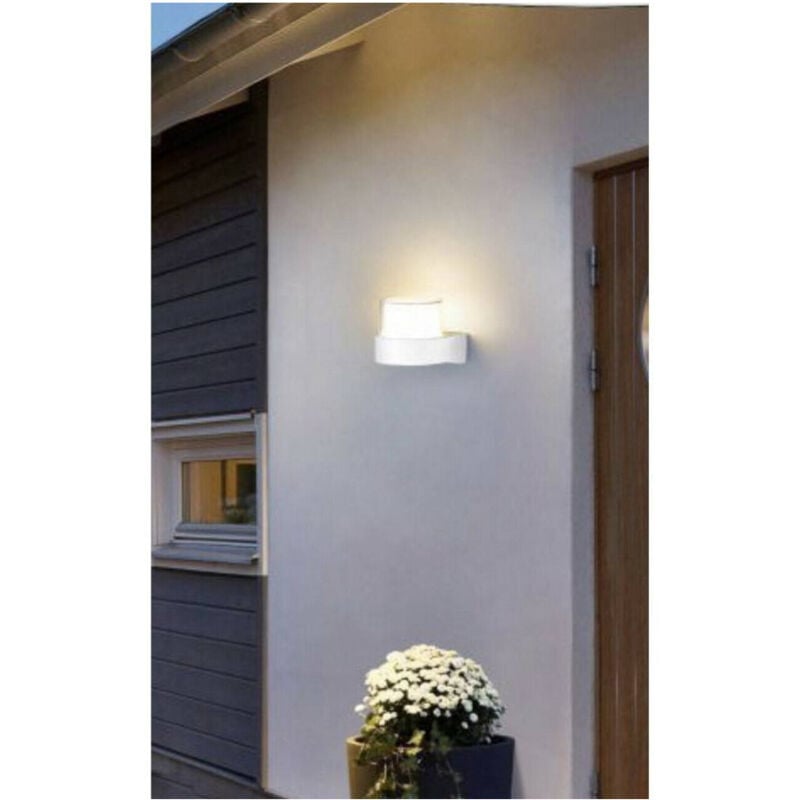 foto del prodotto trade shop traesio applique moderna a led esterno da parete 7 w bianco luce 6500k 3000k 4000k es57 bianco caldo 