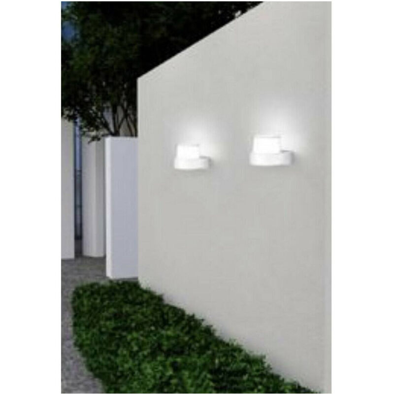 foto del prodotto trade shop traesio applique moderna a led esterno da parete 7 w bianco luce 6500k 3000k 4000k es57 bianco freddo 