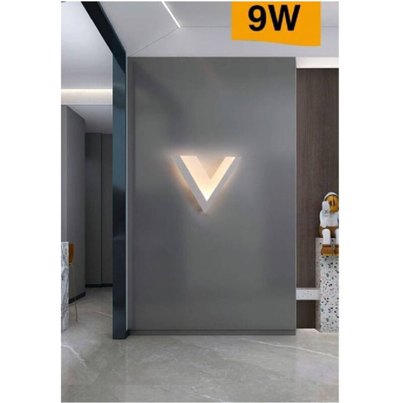 foto del prodotto trade shop traesio applique moderno a led 9 w da parete lampada a v 3 temperature di luce aq14 b3c 