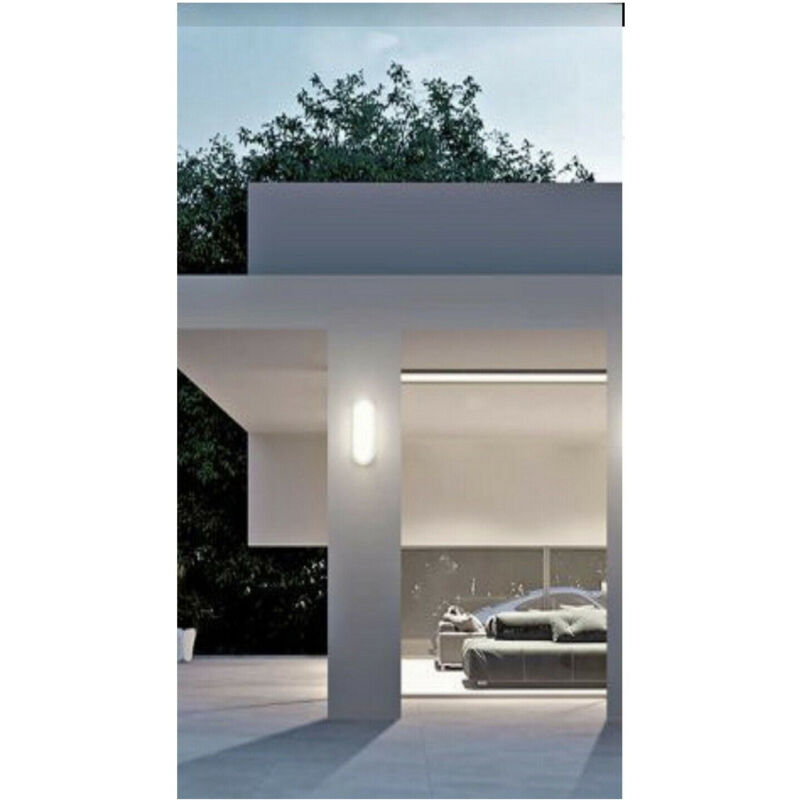 foto del prodotto trade shop traesio applique muro led 18w plafoniera giardino tartaruga ip65 6500k 3000k 4000k es51 bianco naturale 