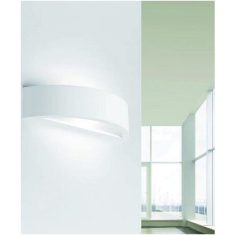 foto del prodotto trade shop traesio applique muro moderno in gesso mezzaluna slim 1xr7s lampada verniciabile gs e62 