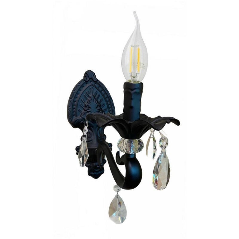 foto del prodotto trade shop traesio applique parete a candelabro stile vintage attacco e14 lampada muro retro e43 1n 