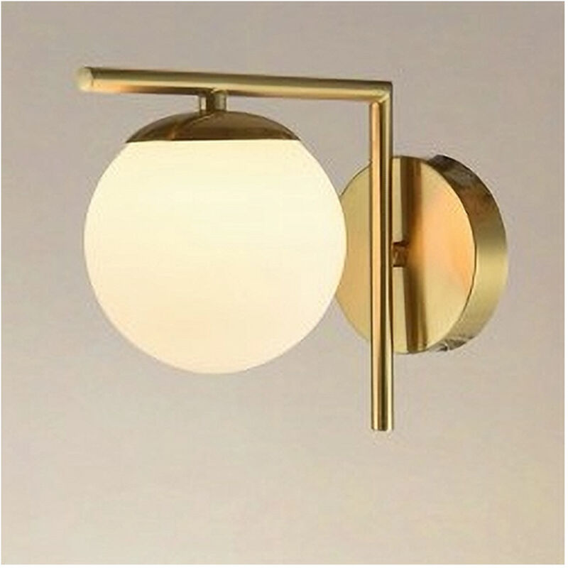 foto del prodotto trade shop traesio applique parete attacco g9 sfera vetro metallo oro lampada moderno minimal 32842 