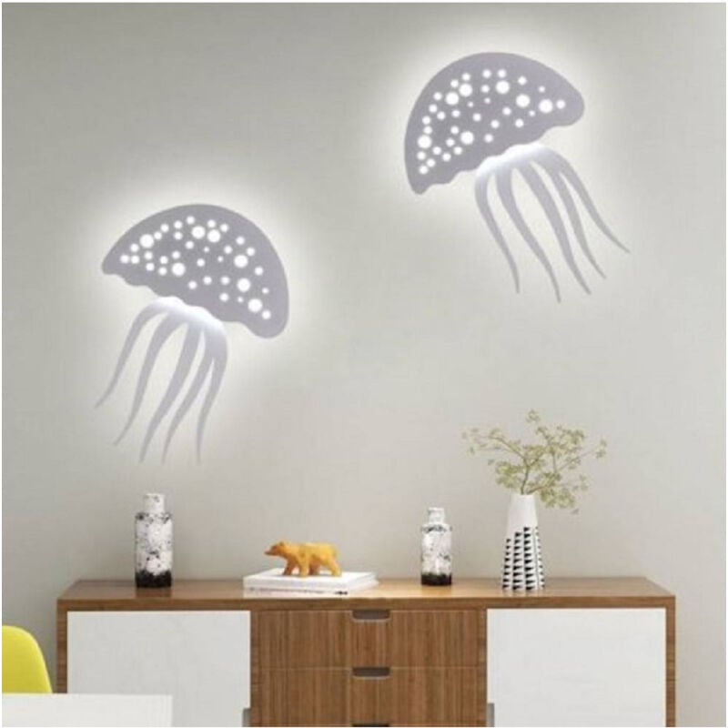 foto del prodotto trade shop traesio applique parete led medusa 3 tonalit luce moderno 8w bianca dimmerabile aq27 b3c 