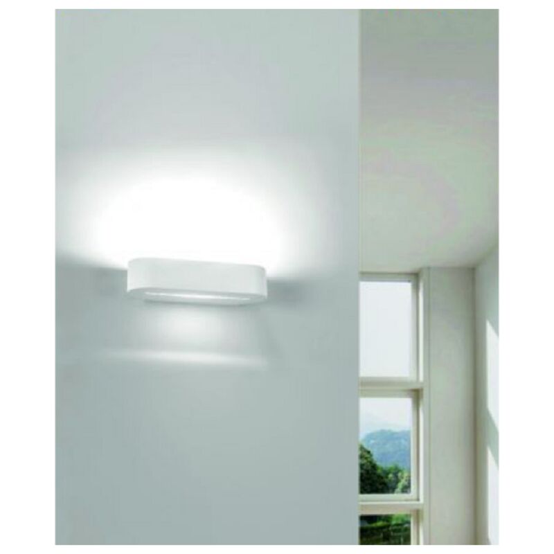 foto del prodotto trade shop traesio applique parete moderno in gesso ovale attacco 1xr7s verniciabile lampada gs e63 