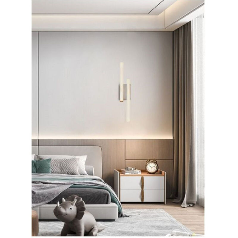 foto del prodotto trade shop traesio - applique parete onda 10w plafoniera moderno bianco luce fredda naturale calda e26 - -bianco caldo -