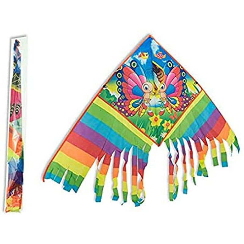 foto del prodotto trade shop traesio aquilone arcobaleno gioco esterno spiaggia facile da pilotare vari colori 110x90 
