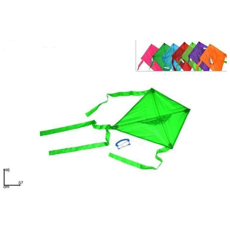 foto del prodotto trade shop traesio aquilone in nylon colori assortiti gioco divertimento bambini estate 57 x 46 cm 