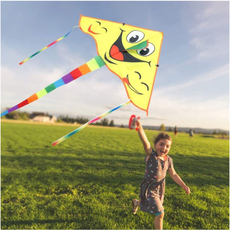 foto del prodotto trade shop traesio aquilone sorriso gioco esterno spiaggia facile da pilotare vari colori 130x70 cm 