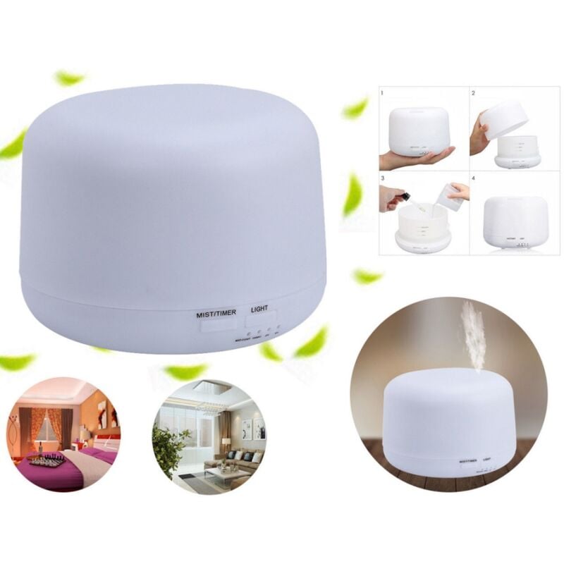 foto del prodotto trade shop traesio aromaterapia 7 led umidificatore ad ultrasuoni depuratore 300ml diffusore aromi 