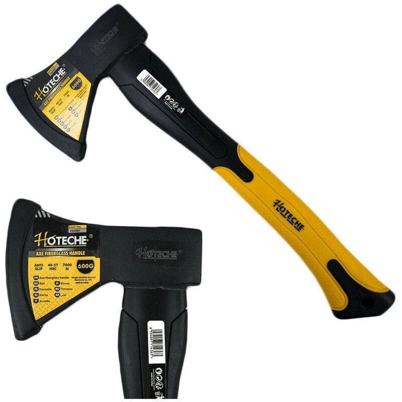foto del prodotto trade shop traesio ascia spacca legna picozzino 600 gr accetta legno manico resina ergonomico 