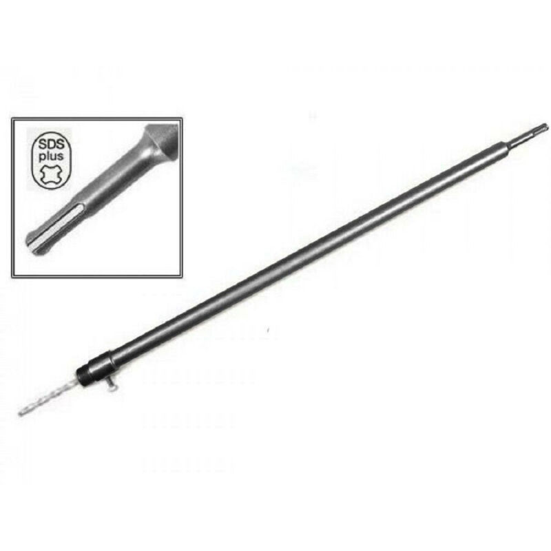 foto del prodotto trade shop traesio asta in acciaio per fresa a tazza carotatrice con attacco sds max o sds plus cm sds plus 100 cm 