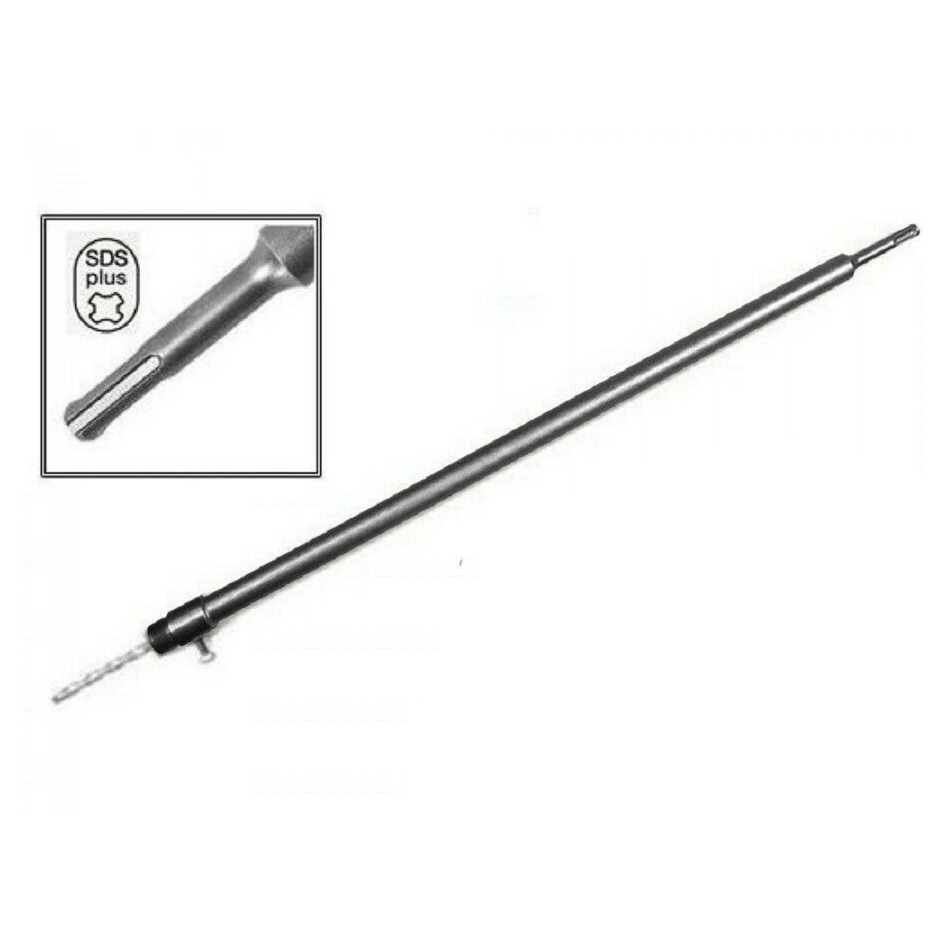 foto del prodotto trade shop traesio asta in acciaio per fresa a tazza carotatrice con attacco sds max o sds plus cm sds plus 60 cm 