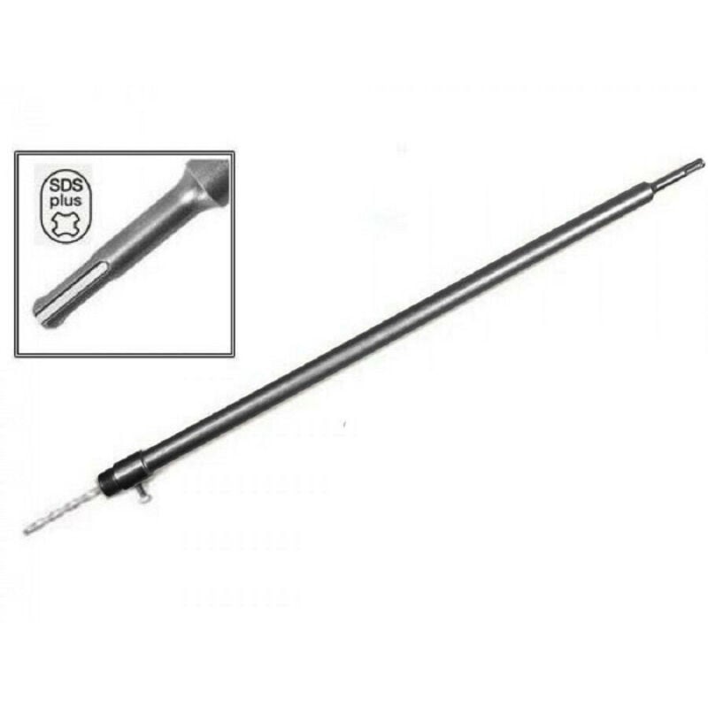 foto del prodotto trade shop traesio asta in acciaio per fresa a tazza carotatrice con attacco sds max o sds plus cm sds plus 80 cm 