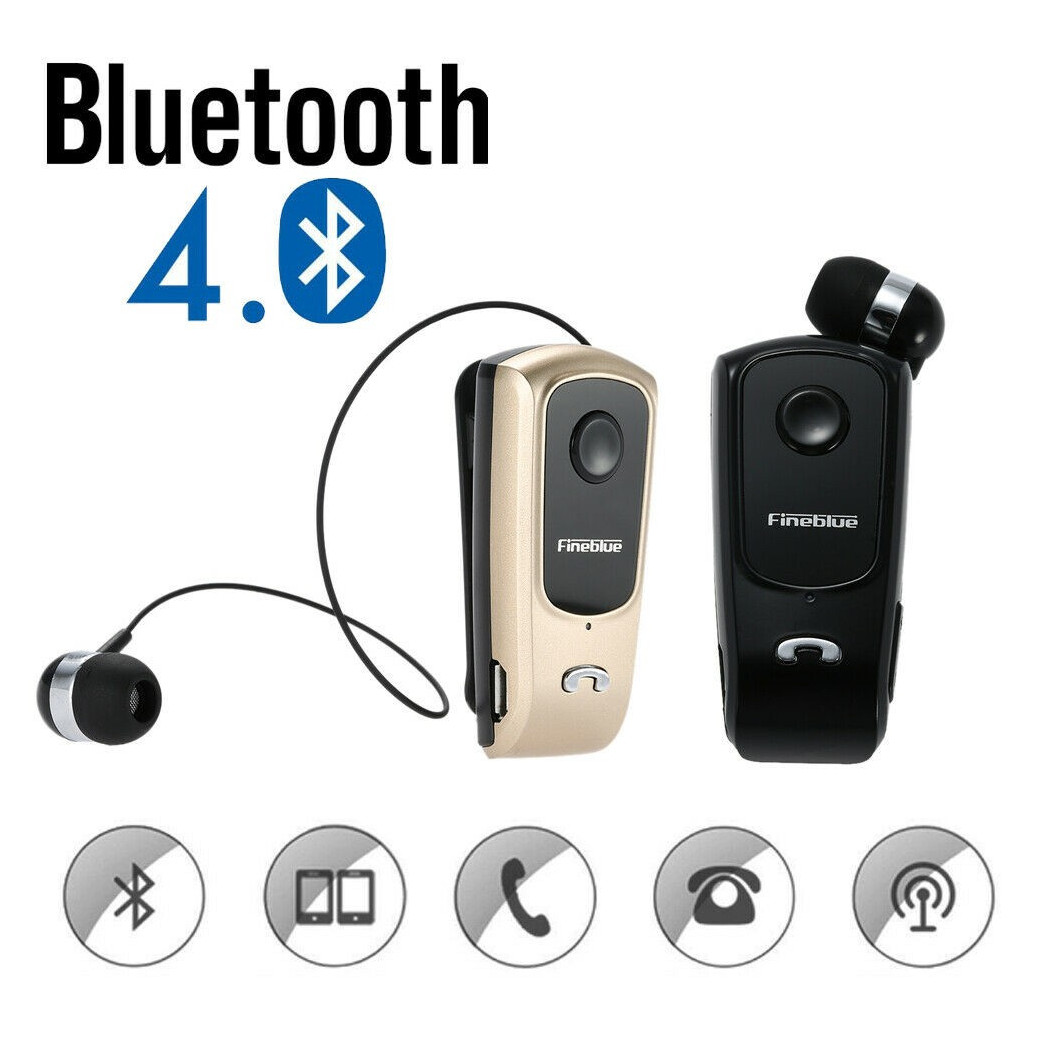 foto del prodotto trade shop traesio auricolare con cuffia retrattile retraibile clip fineblue f920 per smartphone 