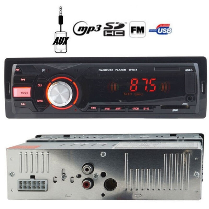 foto del prodotto trade shop traesio autoradio stereo per auto usb sd aux deh 4101 1 din con lcd display mp3 50wx4 