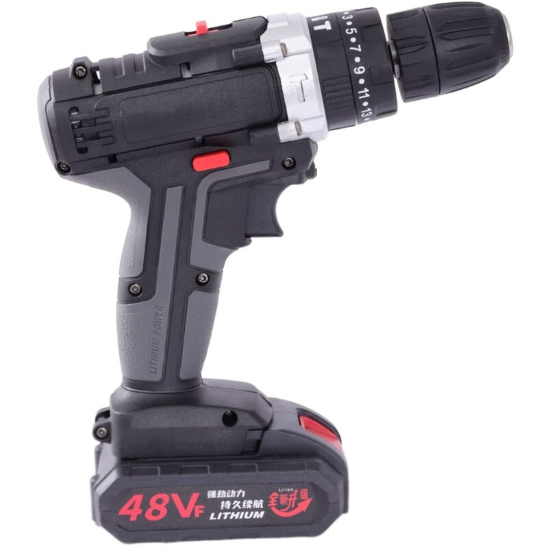 foto del prodotto trade shop traesio avvitatore a batteria 48v trapano cacciaviti per installazione tv tenda lampadine 