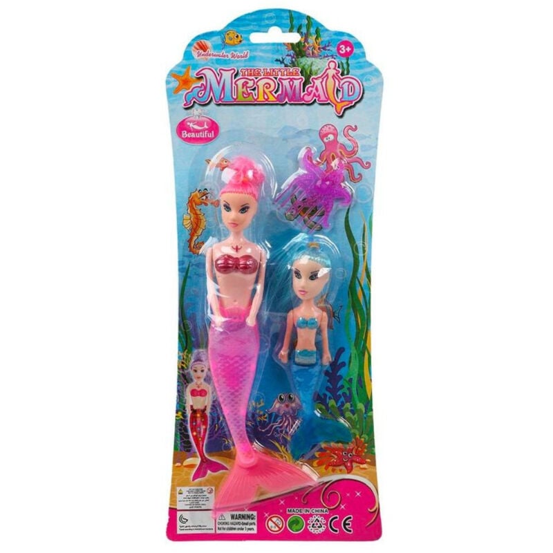 foto del prodotto trade shop traesio bambola sirena magico mondo del mare con accessori gioco per bimba 3 34x13cm 