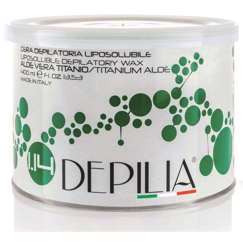 foto del prodotto trade shop traesio barattolo cera depilatoria liposolubile aloe titanio 1.14 400 ml depilazione 