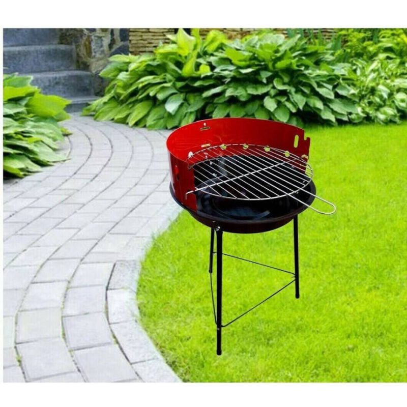 foto del prodotto trade shop traesio barbecue bbq a carbone griglia carbonella 2 ripiani giardino campeggio 