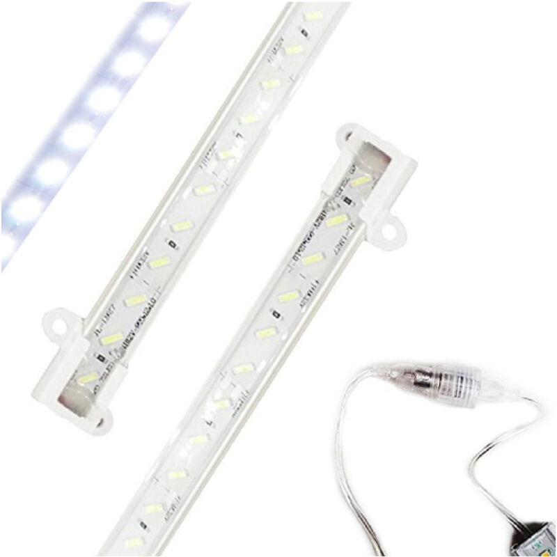 foto del prodotto trade shop traesio barra con profilo in alluminio per interno da 1 metro con striscia rigida a led 