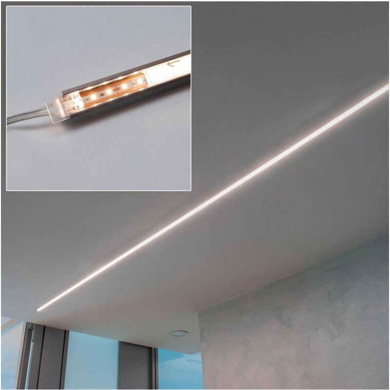 foto del prodotto trade shop traesio barra led 12 w profilo alluminio incasso esterno 12 v luce 4000k dimmerabile 