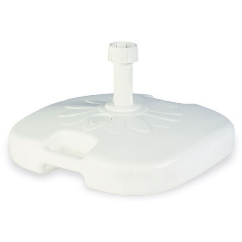 foto del prodotto trade shop traesio base per ombrellone da giardino spiaggia riempibile 14lt 44.5x44.5xh10cm bianco 008654 