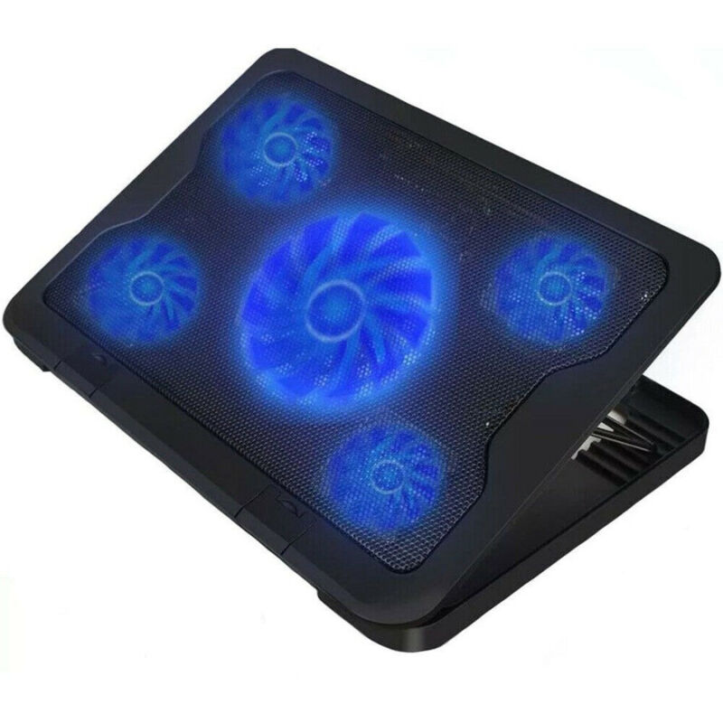 foto del prodotto trade shop traesio base supporto raffreddamento per notebook pc portatile 5 ventole usb sy c5 