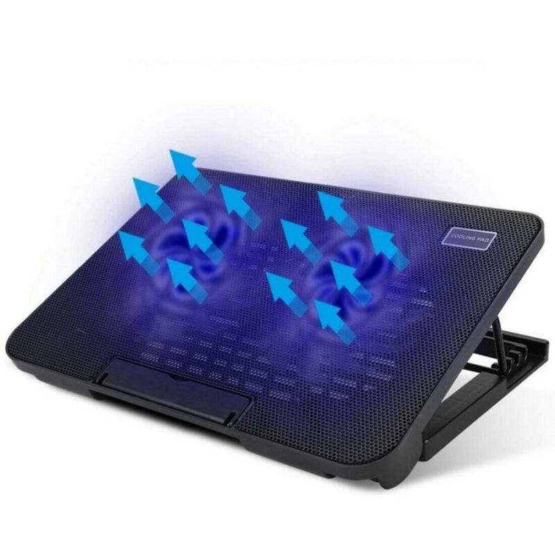 foto del prodotto trade shop traesio base supporto raffreddamento per notebook pc portatile ventole 2 usb 17 n99 