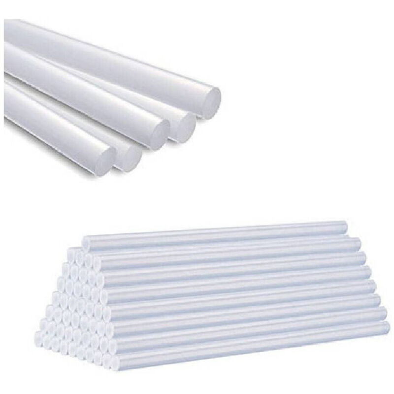 foto del prodotto trade shop traesio bastoncini colla a caldo 20 pz bianco pistola incollatrice stick 175x11 mm 92298 